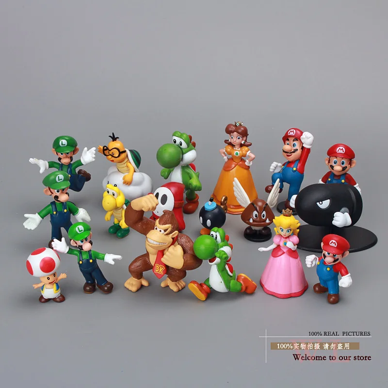 18 шт./компл. Супер Марио Bros ПВХ Фигурки игрушки Brinquedos настольные куклы подарок |