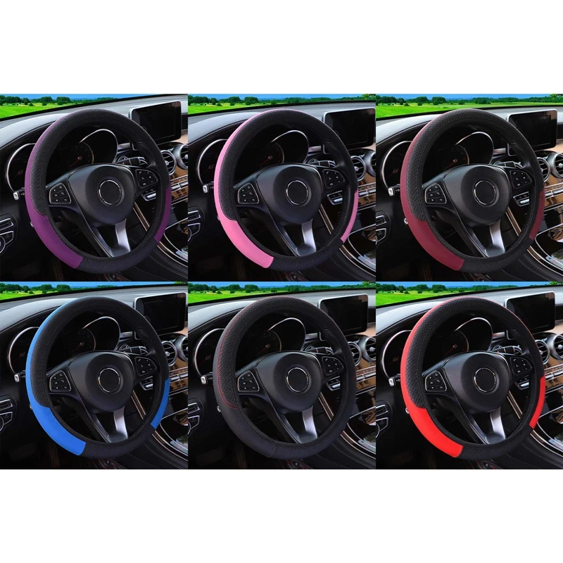 New Universal Colored Leather Car Steeling Wheel Cover Anti Slip Cover Auto Steering Wheel Protector Decoration Car Accessories
New Universal Colored Leather Car Steeling Wheel Cover Anti Slip Cover Auto Steering Wheel Protector Decoration Car Accessories