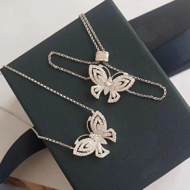 Luxury 925 Sterling Silver Butterfly Pendant Necklace Charm Bracelet Micro Cubic Zirconia Stones Women Party Jewelry Set
Luxury 925 Sterling Silver Butterfly Pendant Necklace Charm Bracelet Micro Cubic Zirconia Stones Women Party Jewelry Set