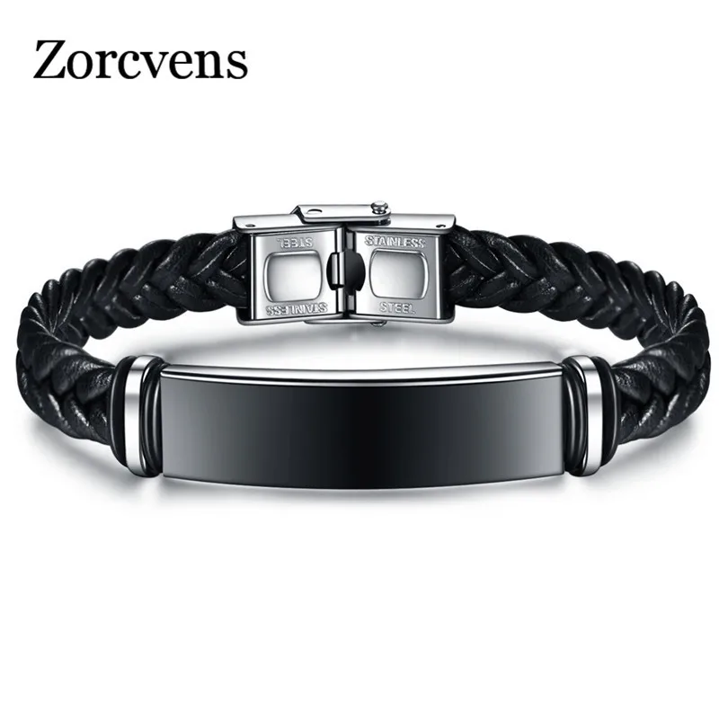 KOtik New Fashion Personalized Stainless Steel Charm Bracelets Genuine Leather Braided Rope Men Bracelet Custom Jewelry
KOtik New Fashion Personalized Stainless Steel Charm Bracelets Genuine Leather Braided Rope Men Bracelet Custom Jewelry