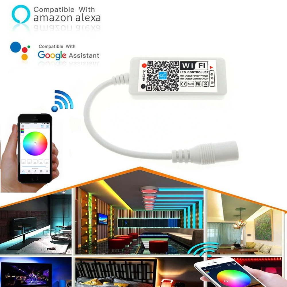 Magic Home DC5-28V Wireless WiFi Dimmable RGB LED Controllers APP iOS Android Smartphone for LED strip 3528 5050 LED Lamp
Magic Home DC5-28V Wireless WiFi Dimmable RGB LED Controllers APP iOS Android Smartphone for LED strip 3528 5050 LED Lamp