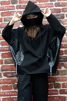 Large size bat sleeve individual loose BF wind women's hoodie casual long sleeve fashion jacket 
Large size bat sleeve individual loose BF wind women's hoodie casual long sleeve fashion jacket