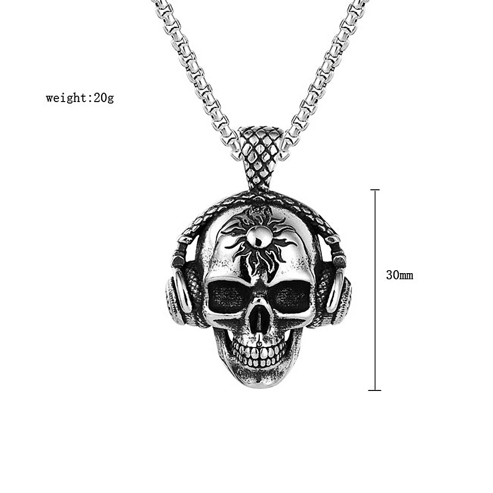Punk Hip Hop Men's Skull Necklace Fashion Rock Music Boy Necklace Pendant Mens Hip Hop Jewelry Chain Gift Wholesale
Punk Hip Hop Men's Skull Necklace Fashion Rock Music Boy Necklace Pendant Mens Hip Hop Jewelry Chain Gift Wholesale