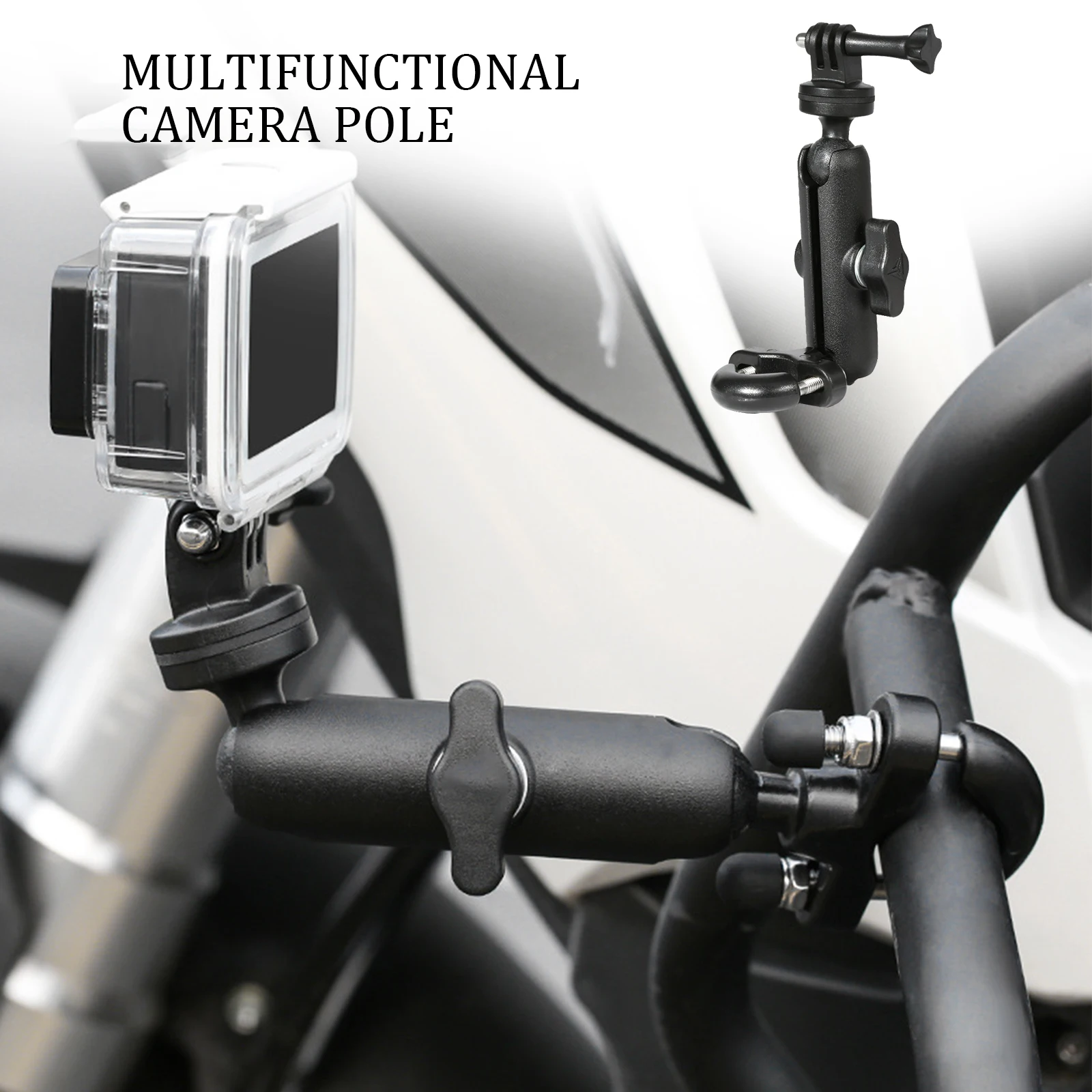Motorcycle Bike Camera Holder Handlebar Mirror Mount Bracket 1/4 Metal Stand For GoPro Hero8/7/6/5/4/3 Motorcycle Bracket New
Motorcycle Bike Camera Holder Handlebar Mirror Mount Bracket 1/4 Metal Stand For GoPro Hero8/7/6/5/4/3 Motorcycle Bracket New