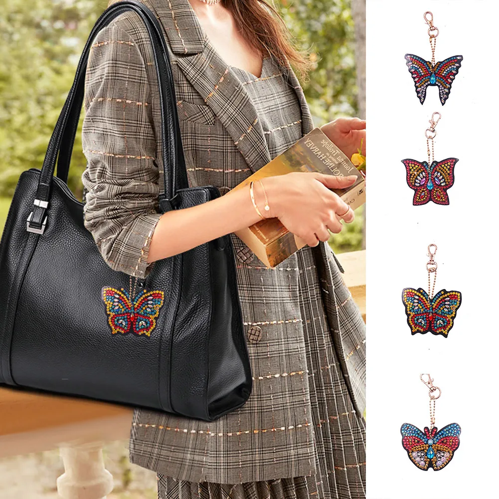 4pcs Butterfly DIY Rhinestone Keychain Diamond Painting Key Ring Novelty Accessories Decor C66
4pcs Butterfly DIY Rhinestone Keychain Diamond Painting Key Ring Novelty Accessories Decor C66