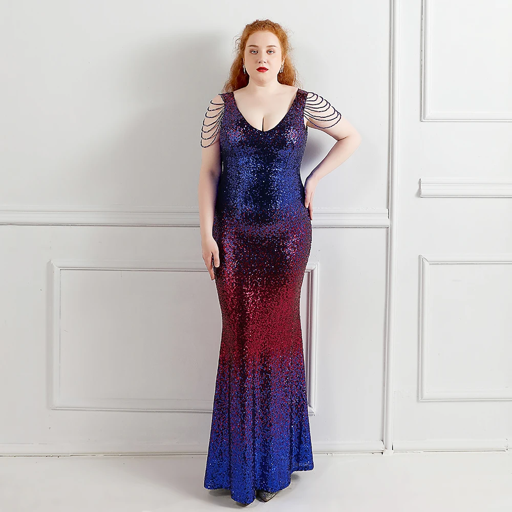 Plus Size V Neck Sequin Mermaid Evening Dresses Formal Prom Pageant Wedding Party Robe Re Soirée Femme Robe De Soirée Se Mariage
Plus Size V Neck Sequin Mermaid Evening Dresses Formal Prom Pageant Wedding Party Robe Re Soirée Femme Robe De Soirée Se Mariage