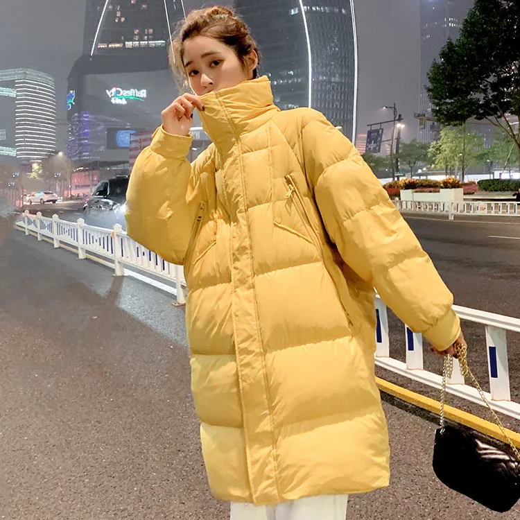 Winter down jacket women's mid-length 2021 new Korean style diagonal zipper stand collar bright white duck down bread jacket
Winter down jacket women's mid-length 2021 new Korean style diagonal zipper stand collar bright white duck down bread jacket