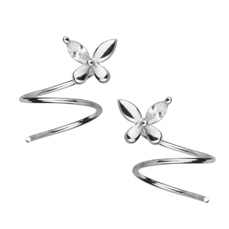 LISM 925 Sterling Silver Temperament Fashion Double Layer Butterfly Flower Stud Earrings For Girls Wedding Earrings
LISM 925 Sterling Silver Temperament Fashion Double Layer Butterfly Flower Stud Earrings For Girls Wedding Earrings
