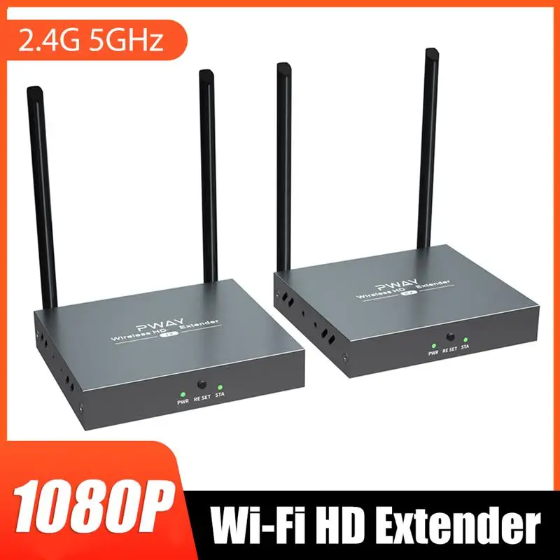 Wi-Fi Extender Transmitter Receiver 2.4G 5GHz 1080P 60Hz Wireless Infrared Radiation Remote HDMI-Compatible Extender US &EU Plug
Wi-Fi Extender Transmitter Receiver 2.4G 5GHz 1080P 60Hz Wireless Infrared Radiation Remote HDMI-Compatible Extender US &EU Plug