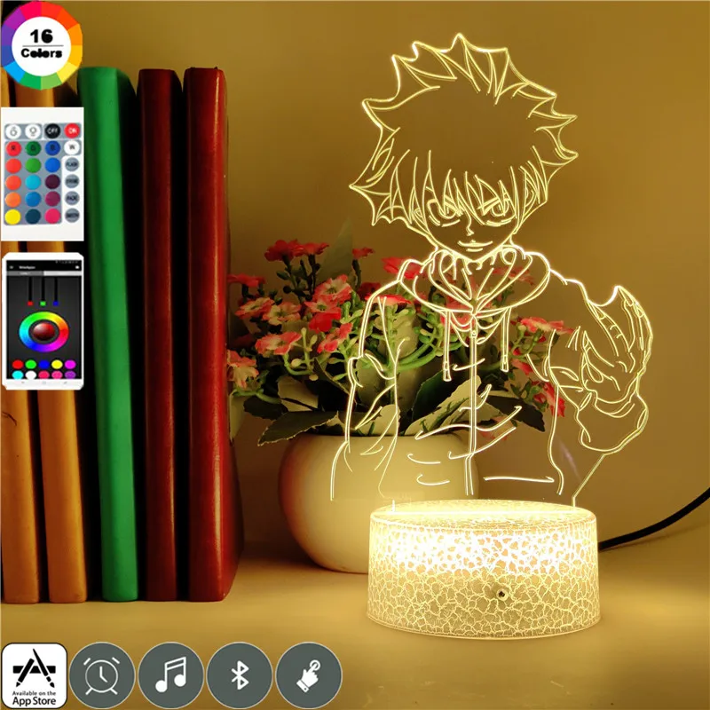 Anime light Killua Zoldyck Speed Skills 3D Led Illusion USB Touch Night Light Fans room Decor Lamp Xmas Gift Bluetooth Speaker
Anime light Killua Zoldyck Speed Skills 3D Led Illusion USB Touch Night Light Fans room Decor Lamp Xmas Gift Bluetooth Speaker