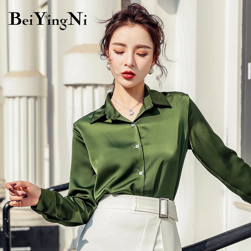 Beiyingni Women Shirts Satin Casual Elegant High Street Office Ladies Blouses Solid Vintage Fashion Korean Blusas Mujer Clothes
Beiyingni Women Shirts Satin Casual Elegant High Street Office Ladies Blouses Solid Vintage Fashion Korean Blusas Mujer Clothes