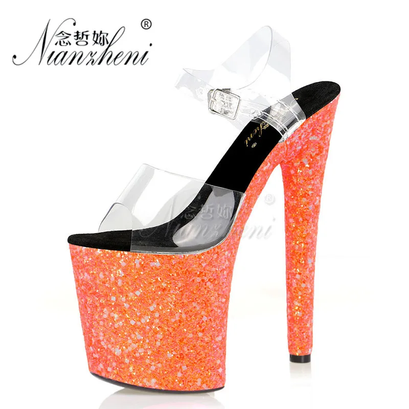 20CM Super High Heeled Small Size Nightclub Pole Dancing Shoes Show Clear Shallow Bling Platform 8 Inches Women's Sandals Style
20CM Super High Heeled Small Size Nightclub Pole Dancing Shoes Show Clear Shallow Bling Platform 8 Inches Women's Sandals Style
