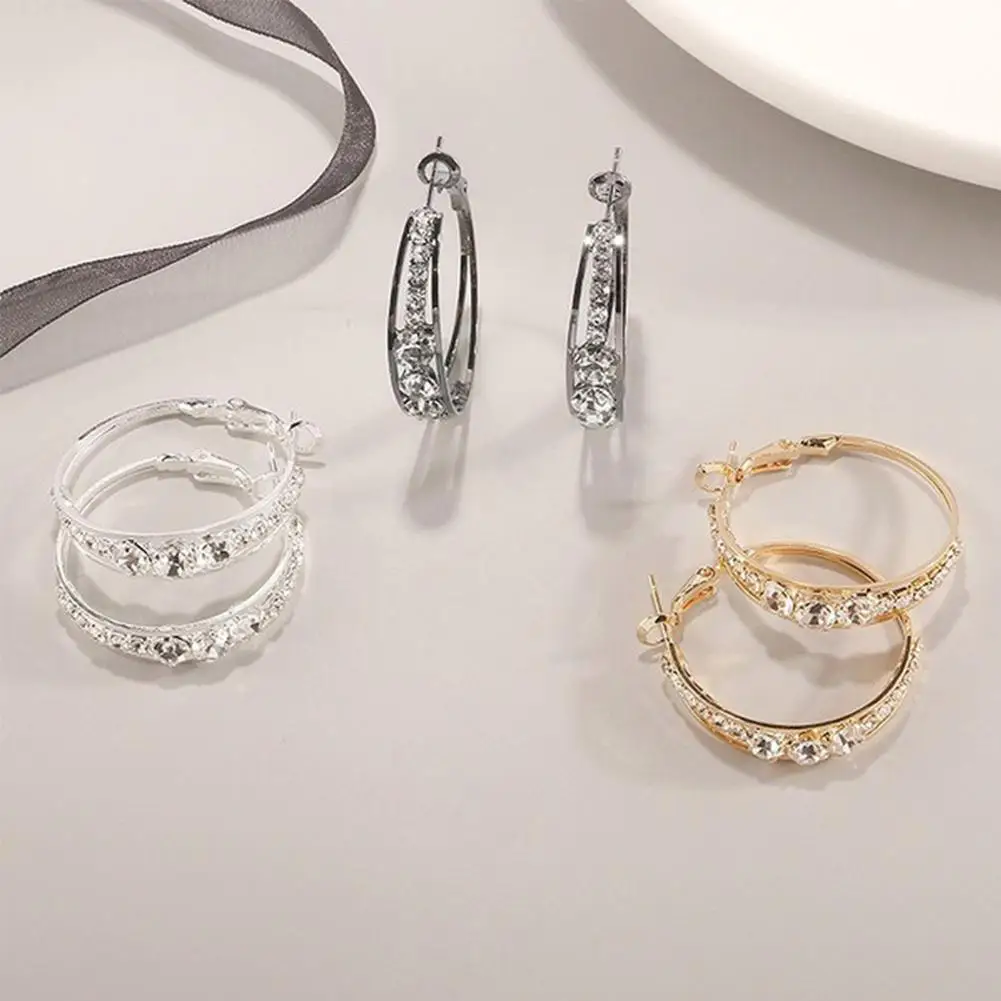 Luxury Female Big Rhinestones Round Hoop Earrings Fashion Gold Color Wedding Earrings Double Zircon Stone Earrings For Wome J4k0
Luxury Female Big Rhinestones Round Hoop Earrings Fashion Gold Color Wedding Earrings Double Zircon Stone Earrings For Wome J4k0