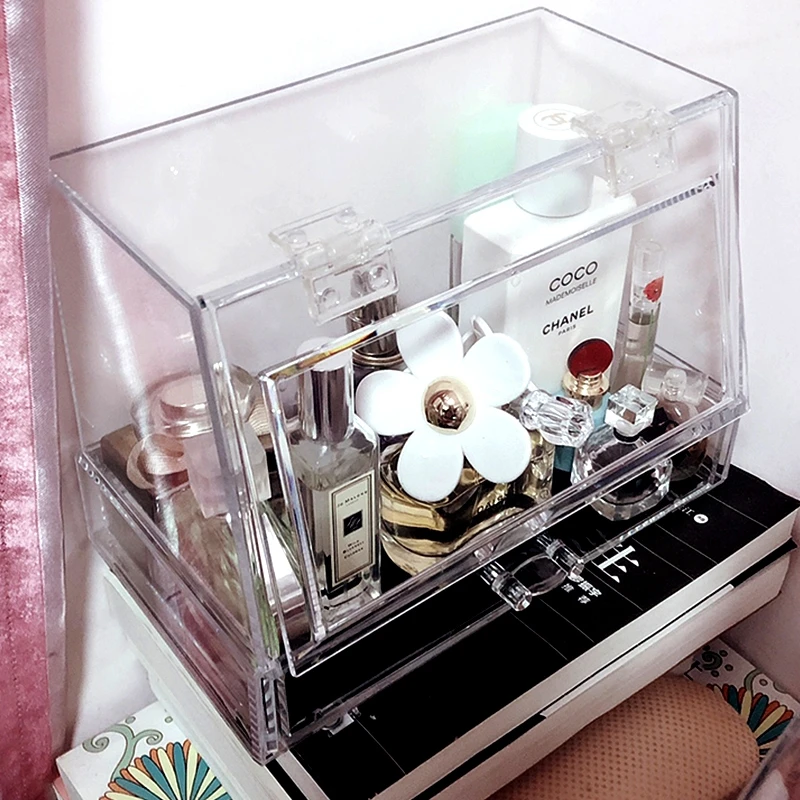 Cosmetic Storage Box Makeup Organizer Box Desktop Dustproof Perfume Rack Skin Care Storage Lipstick Stand Nail Brush Holder
Cosmetic Storage Box Makeup Organizer Box Desktop Dustproof Perfume Rack Skin Care Storage Lipstick Stand Nail Brush Holder