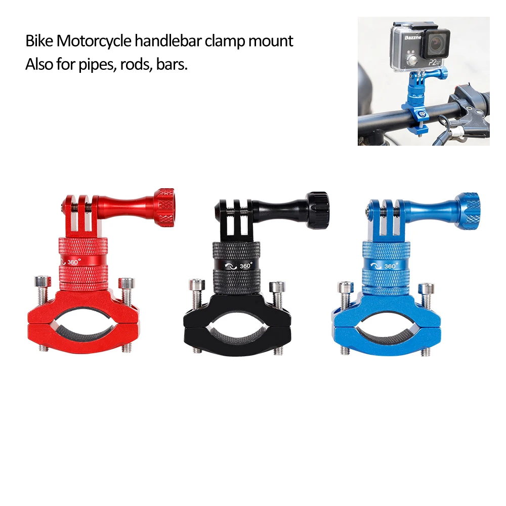 Go Pro Accessories Motorcycle Bike Handlebar Mount for Gopro 9 8 7 DJI OSMO SJ7 Yi 4K 360 Degree Rotation Handle Bar DSLR Clamp
Go Pro Accessories Motorcycle Bike Handlebar Mount for Gopro 9 8 7 DJI OSMO SJ7 Yi 4K 360 Degree Rotation Handle Bar DSLR Clamp