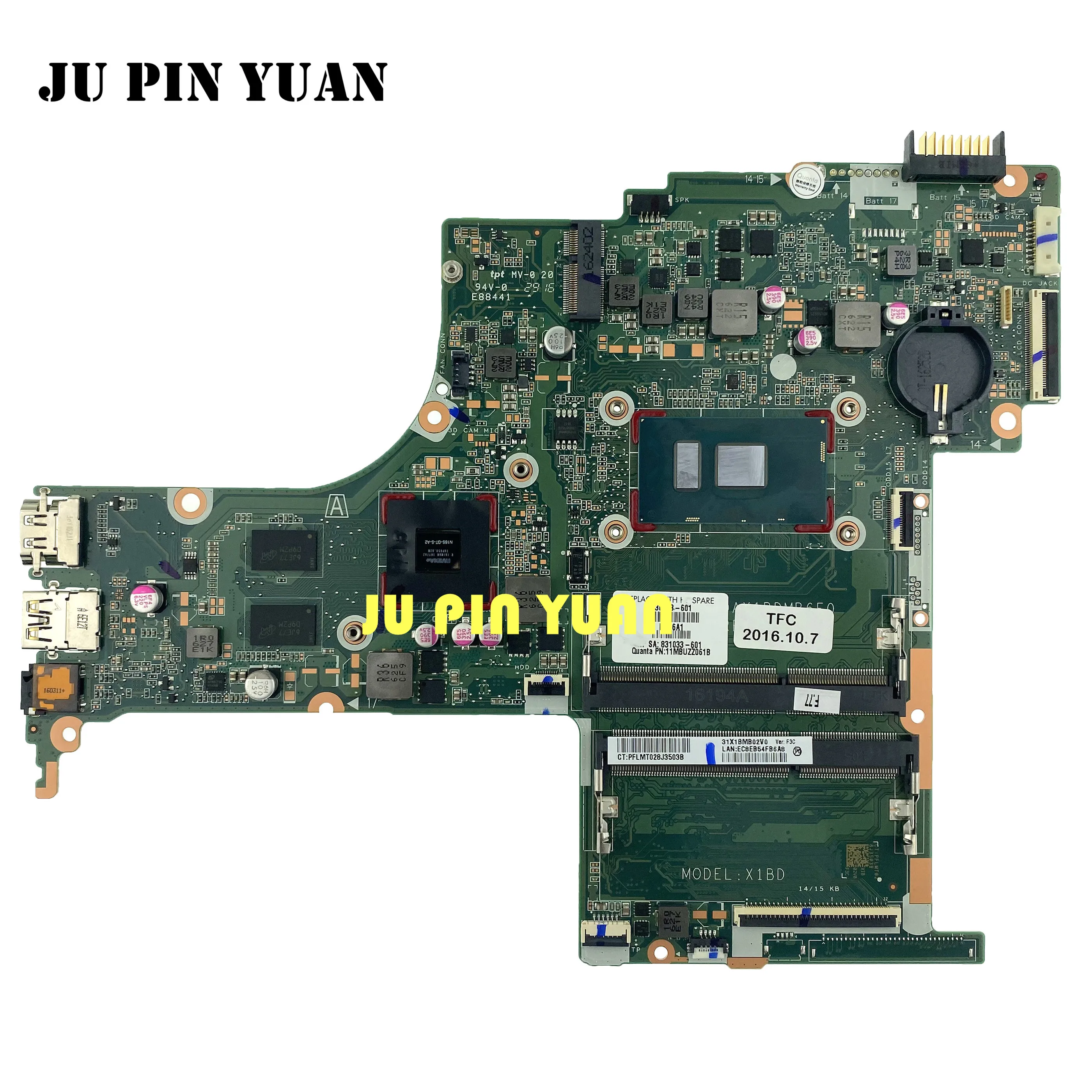 For HP 15T-AB100 15-AB TPN-Q159 Notebook pc 830603-001 830603-601 940M/2GB i7-6500U DAX1BDMB6F0 Laptop Motherboard Fully Tested
For HP 15T-AB100 15-AB TPN-Q159 Notebook pc 830603-001 830603-601 940M/2GB i7-6500U DAX1BDMB6F0 Laptop Motherboard Fully Tested