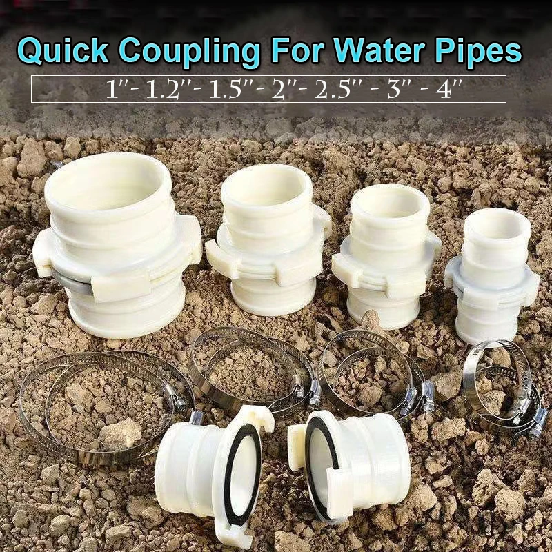 Quick Coupling For Water Pipes Pipe Fitting Hose Quick Connector With Clamp Fire Hose Agricultural Irrigation Accessory
Quick Coupling For Water Pipes Pipe Fitting Hose Quick Connector With Clamp Fire Hose Agricultural Irrigation Accessory