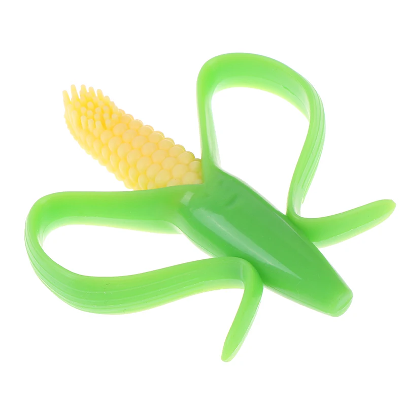 

Silicone Safe Baby Teether Training Toothbrush BPA Free Banana Corn Toddle Teething Chew Toys for Infant Chewing Newborn Gifts