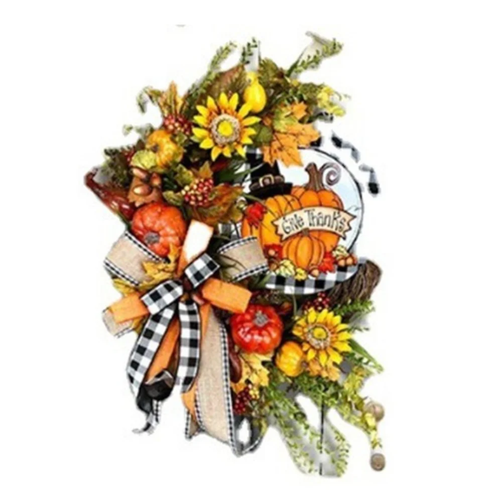 Wooden Christmas Wreath Front Door Hanging Thanksgiving Sunflower Autumn Pumpkin Artificial Flower Garlands Xmas Decoration Noel
Wooden Christmas Wreath Front Door Hanging Thanksgiving Sunflower Autumn Pumpkin Artificial Flower Garlands Xmas Decoration Noel