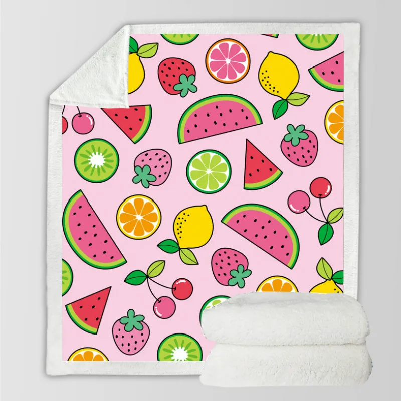 Explosive Cartoon Fruit 3D Digital Printing Thick Lamb Wool Blanket Household Blanket Blanket Lazy Blanket
Explosive Cartoon Fruit 3D Digital Printing Thick Lamb Wool Blanket Household Blanket Blanket Lazy Blanket