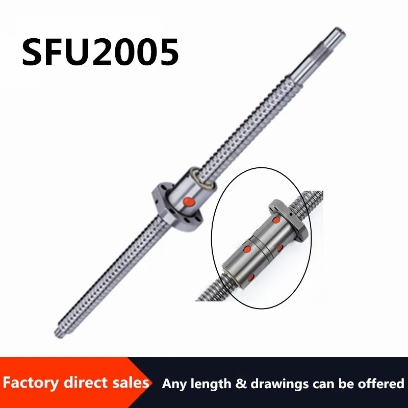Шариковый винт с шариковой гайкой BK/BF15, 1 шт., SFU2005-150, 200, 250, 300, 350, 400, 450, 500, 550 мм, обработанные детали с ЧПУ
Шариковый винт с шариковой гайкой BK/BF15, 1 шт., SFU2005-150, 200, 250, 300, 350, 400, 450, 500, 550 мм, обработанные детали с ЧПУ