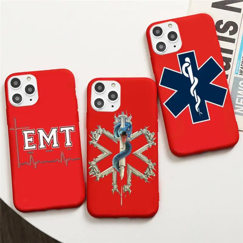 EMT EMS Medical Rescue For Phone Case For IPhone 6 6s 7 8 Plus X Xs Xr Xsmax 11 12 Pro Promax 12mini Candy Red Silicone Cover
EMT EMS Medical Rescue For Phone Case For IPhone 6 6s 7 8 Plus X Xs Xr Xsmax 11 12 Pro Promax 12mini Candy Red Silicone Cover