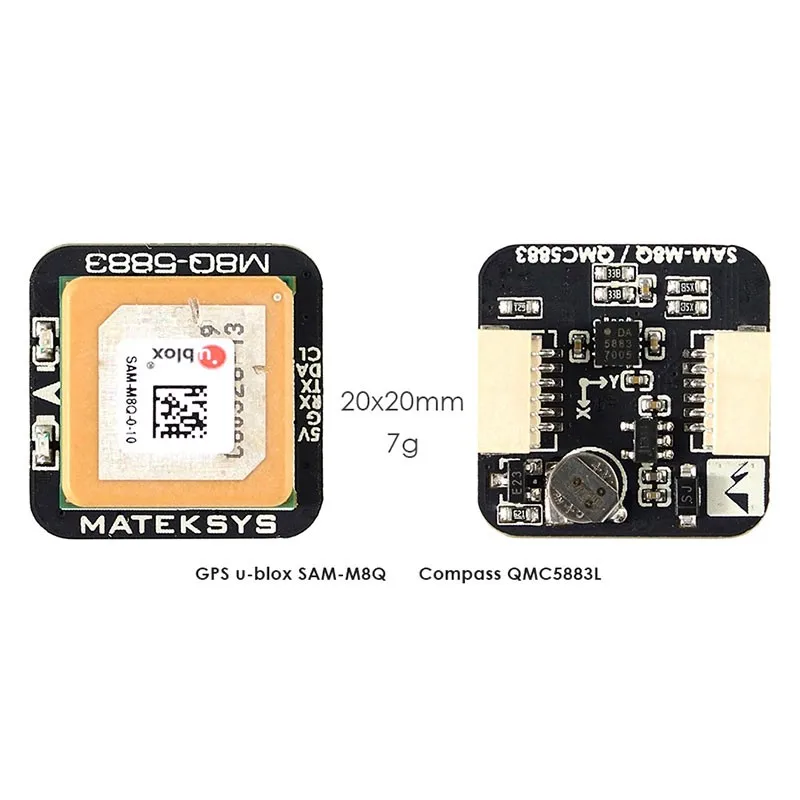 MATEKSYS M8Q-5883 GPS Compass Module FPV GPS Module 72-Channel For RC Fixed Wing FPV Racing Drones
MATEKSYS M8Q-5883 GPS Compass Module FPV GPS Module 72-Channel For RC Fixed Wing FPV Racing Drones