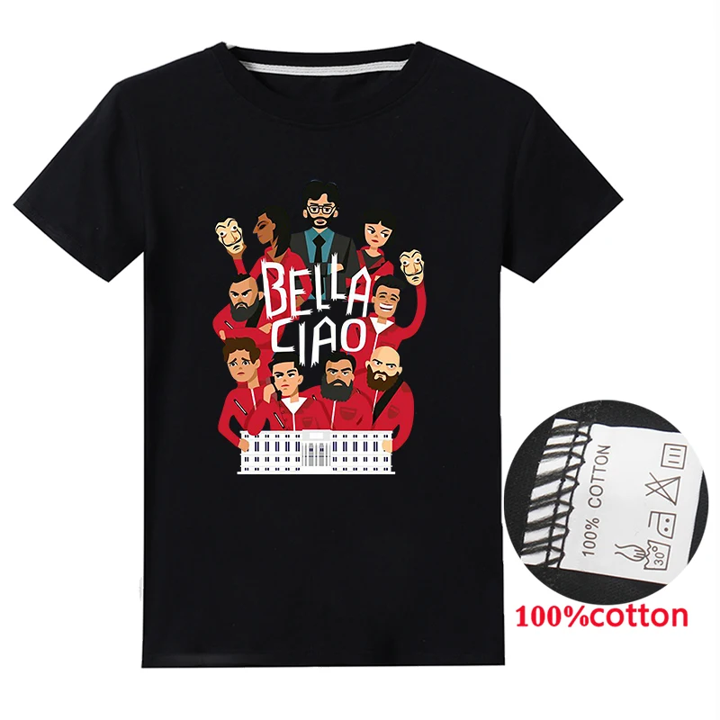 Kids Cartoon T-shirt Boy Girl Money Heist The House of Paper Anime Tshirt La Casa De Papel Cool Tee Shirt Fille Ropa Para Bebe
Kids Cartoon T-shirt Boy Girl Money Heist The House of Paper Anime Tshirt La Casa De Papel Cool Tee Shirt Fille Ropa Para Bebe