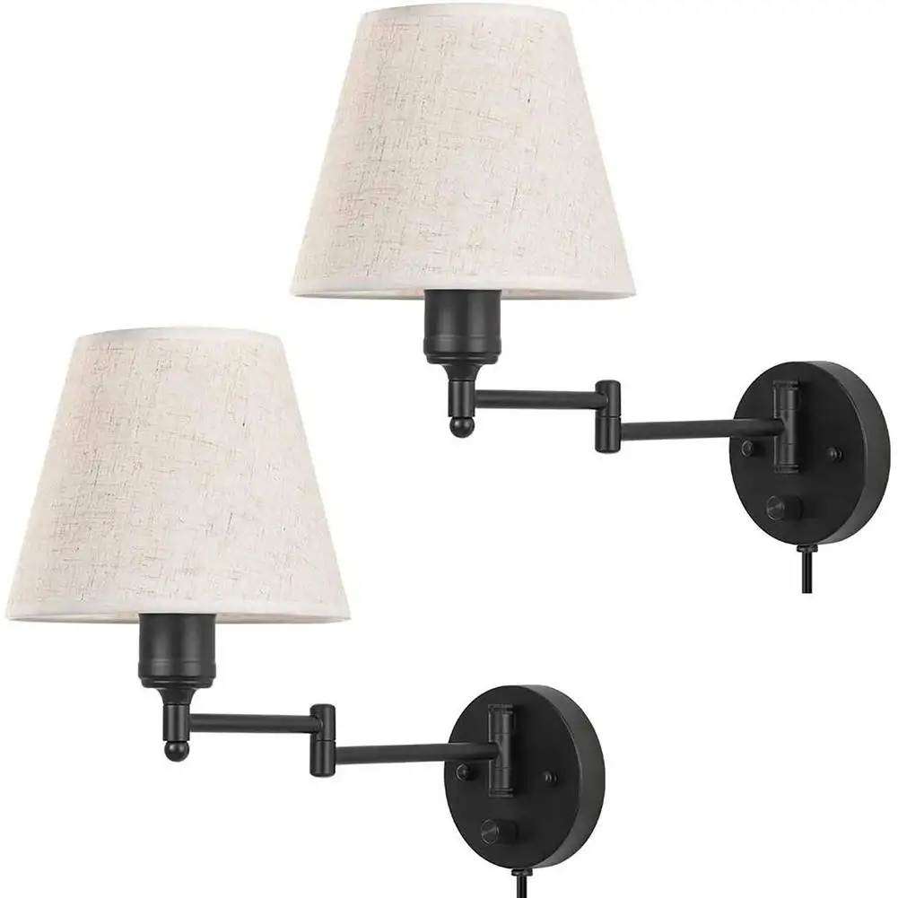 Plug-in Wall Sconce Set Of 2 Retro And Simple Style Wall Lamp Adjustable LED Reading Light For Bedrooms Living Rooms Corrid
Plug-in Wall Sconce Set Of 2 Retro And Simple Style Wall Lamp Adjustable LED Reading Light For Bedrooms Living Rooms Corrid