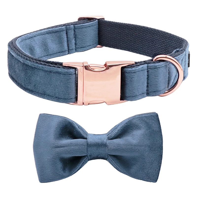 Unique Style Paws Deep Blue Velvet Soft Collar with Bow tie and Leash Gift for Dogs and Cats
Unique Style Paws Deep Blue Velvet Soft Collar with Bow tie and Leash Gift for Dogs and Cats