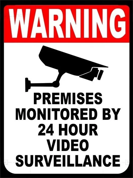Retro tin paintings Warning Premises Monitored By 24 Hour Video Surveillance Metal Sign
Retro tin paintings Warning Premises Monitored By 24 Hour Video Surveillance Metal Sign