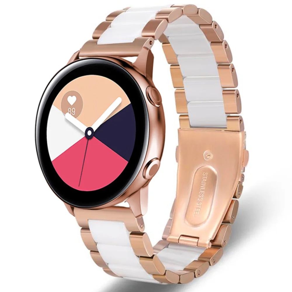 Metal +Ceramic strap Compatible with Samsung Galaxy Watch 3 46mm/Huawei watch GT2/Amazfit GTR 47mm Bracelet strap for 22mm band
Metal +Ceramic strap Compatible with Samsung Galaxy Watch 3 46mm/Huawei watch GT2/Amazfit GTR 47mm Bracelet strap for 22mm band