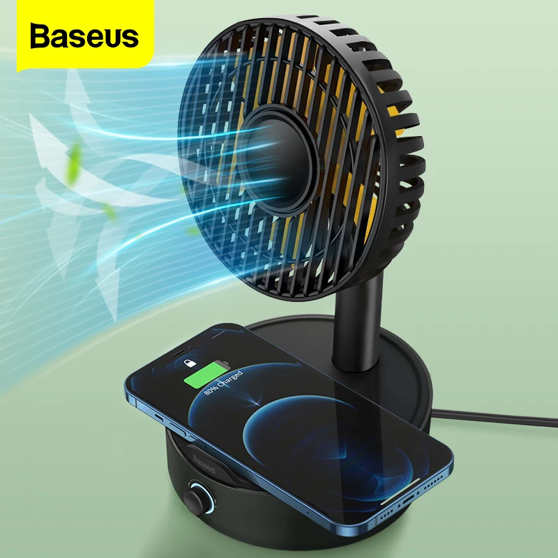 Baseus Mini USB Fans Oscillating Cooling Fans Wireless Charger 10W Fast Charging For iPhone 12 Xiaomi Huawei Samsung Storage Box
Baseus Mini USB Fans Oscillating Cooling Fans Wireless Charger 10W Fast Charging For iPhone 12 Xiaomi Huawei Samsung Storage Box