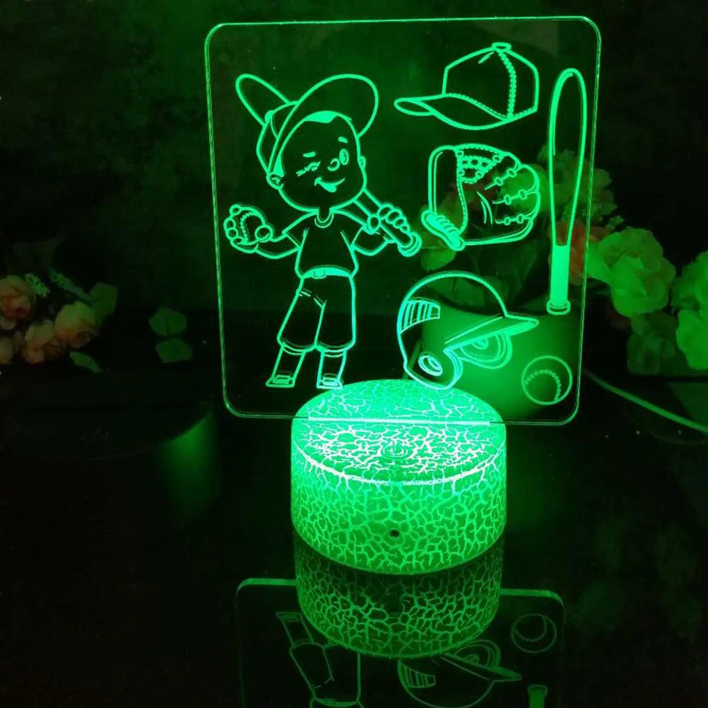 Night Light Halloween Baseball B Pattern 3D Led Night Light Decoration Children Kids Gifts 7 Color Changing Visual Table Lamp
Night Light Halloween Baseball B Pattern 3D Led Night Light Decoration Children Kids Gifts 7 Color Changing Visual Table Lamp