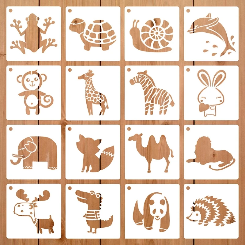 16PCS Animal Hollow Drawing Painting Stencils Scale Template Plastic Shape Stencils Graphics for Kid DIY Album Accessory
16PCS Animal Hollow Drawing Painting Stencils Scale Template Plastic Shape Stencils Graphics for Kid DIY Album Accessory