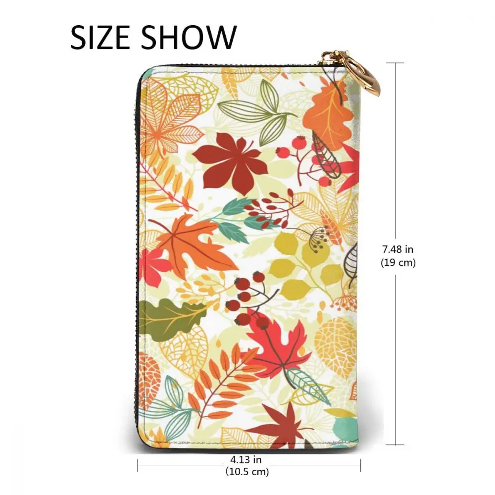 Stylized Autumn Leaves Pattern Leather Long Wallet for Credit Card Holder Clutch Bags Unisex Leather Large Capacity
Stylized Autumn Leaves Pattern Leather Long Wallet for Credit Card Holder Clutch Bags Unisex Leather Large Capacity