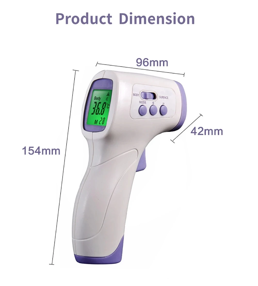Цифровой термометр инфракрасный для лба Бесконтактный измеритель температуры