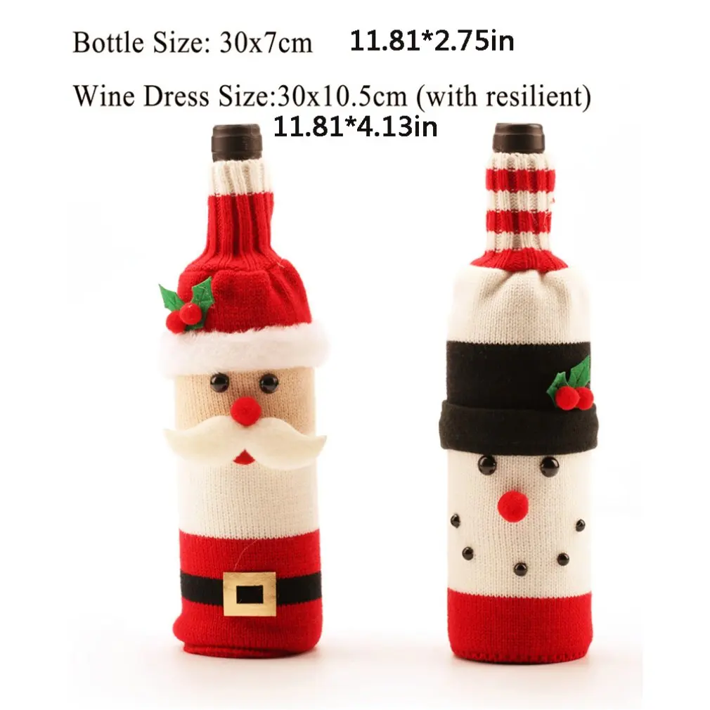 Festival Wine Knitted Bottle Cover Handmade Wine Bottle Sweater For Christmas Decorations Party Decorations
Festival Wine Knitted Bottle Cover Handmade Wine Bottle Sweater For Christmas Decorations Party Decorations