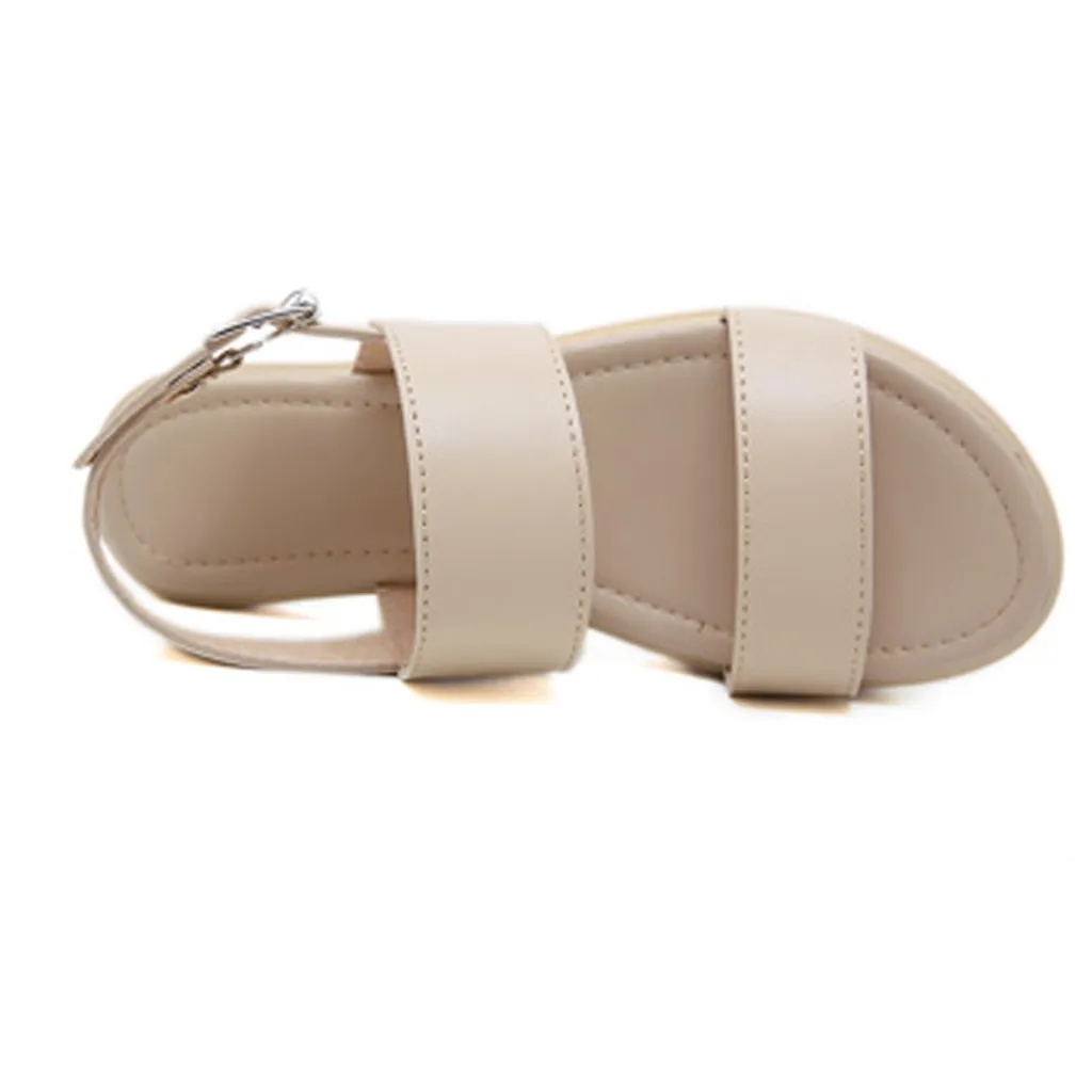 Woman Shoes Sandals Beach Flat With Thick Soft Bottom Beige Low-heeled Buckle Strap Dignified Sandals Women Summer Shoes
Woman Shoes Sandals Beach Flat With Thick Soft Bottom Beige Low-heeled Buckle Strap Dignified Sandals Women Summer Shoes