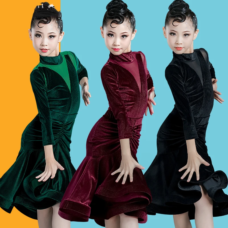 Latin Dance Practice Clothes For Girls Children Long Sleeve Rumba Dance Dress Professional Tango Samba Salsa Dancewear VO239
Latin Dance Practice Clothes For Girls Children Long Sleeve Rumba Dance Dress Professional Tango Samba Salsa Dancewear VO239