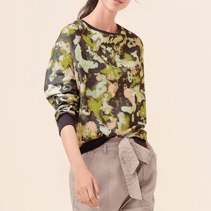 Leisure Crewneck Long Sleeve Knitted Top In Autumn and Winter 2019 Casual Camouflage Print Pullovers Sweatshirt Women
Leisure Crewneck Long Sleeve Knitted Top In Autumn and Winter 2019 Casual Camouflage Print Pullovers Sweatshirt Women