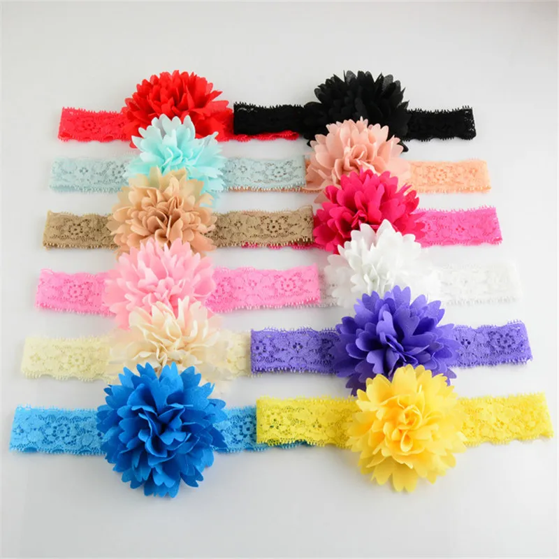 24pcs/lot 12Color Big Lace Elastic headband With 3'' flower for girl Newborn Baby Birthday Photo Props Headwear Hair Accessories
24pcs/lot 12Color Big Lace Elastic headband With 3'' flower for girl Newborn Baby Birthday Photo Props Headwear Hair Accessories