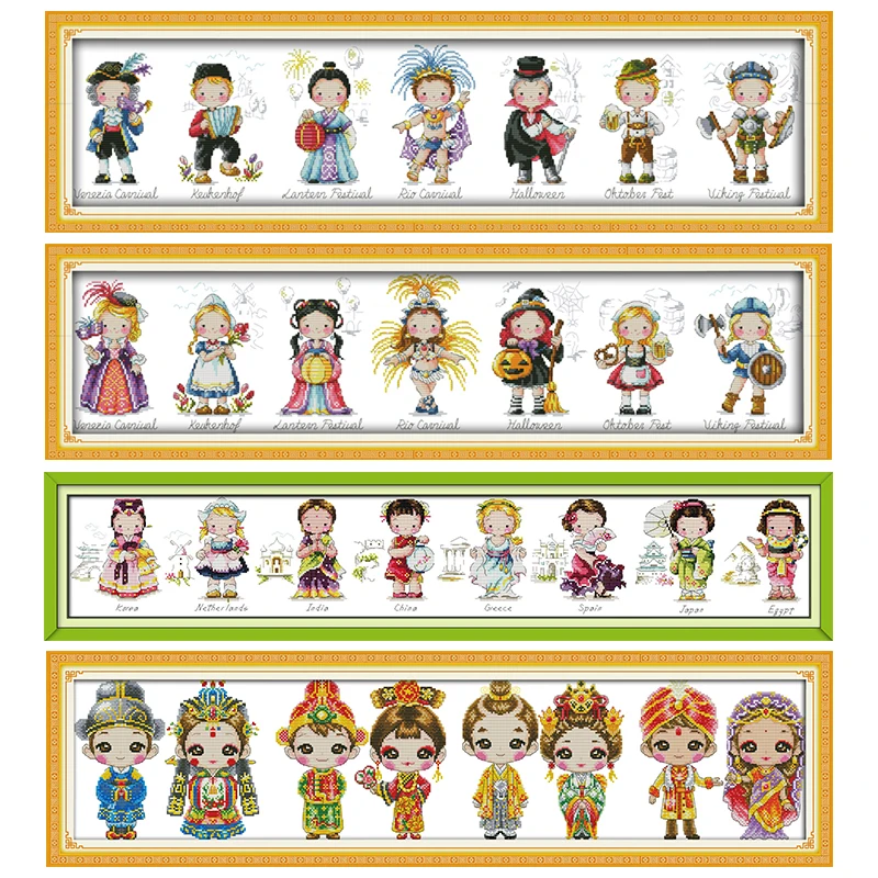 Cartoon cute character pattern series count cross stitch kit Aida 11CT 14CT canvas printing embroidery set DIY needlework crafts
Cartoon cute character pattern series count cross stitch kit Aida 11CT 14CT canvas printing embroidery set DIY needlework crafts