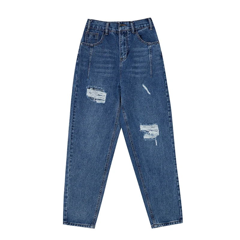 Women Jeans Streetwear High Waist Femme Denim Trouser Vintage Casual Blue Fashion Ripped Jeans Straight Pants 2021 Spring
Women Jeans Streetwear High Waist Femme Denim Trouser Vintage Casual Blue Fashion Ripped Jeans Straight Pants 2021 Spring