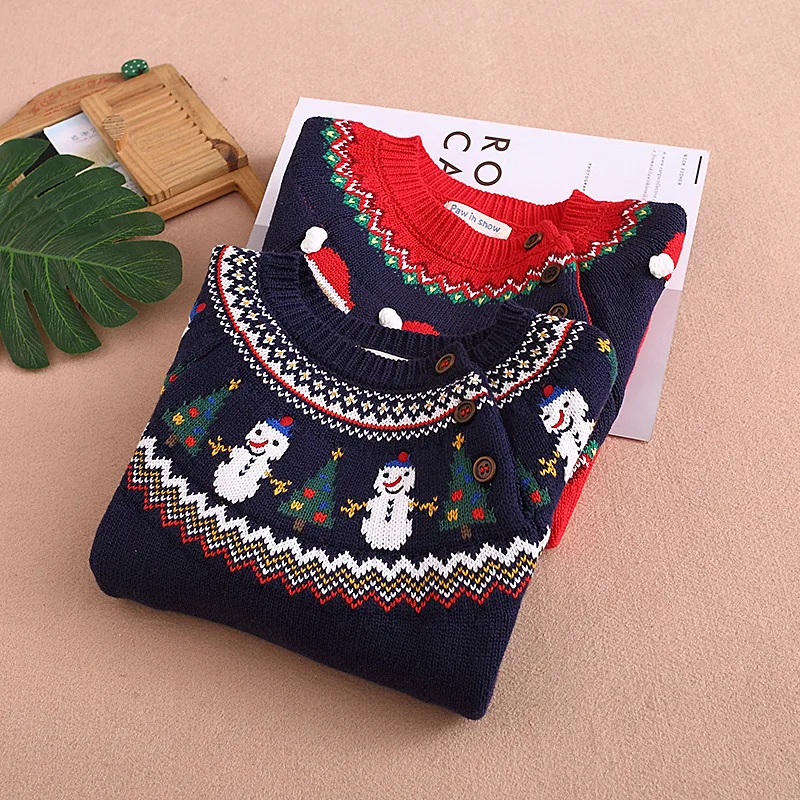 snowman boys girls sweaters kids christmas pullover thick warm knitted wear children clothing cotton long sleeve tops 3-9Y
snowman boys girls sweaters kids christmas pullover thick warm knitted wear children clothing cotton long sleeve tops 3-9Y