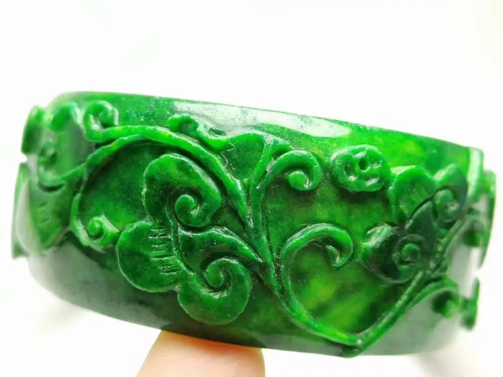 Natural Myanmar Emerald Jade Bangles Hand Carved Flower Jadeite Bracelets Green Widen Real Jades Bangles Lucky Amulet Bracelet
Natural Myanmar Emerald Jade Bangles Hand Carved Flower Jadeite Bracelets Green Widen Real Jades Bangles Lucky Amulet Bracelet