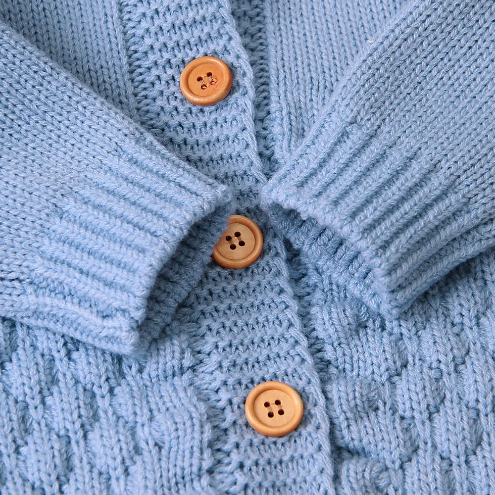 0-24M Newborn Babies Hooded Romper Cute Long Sleeve Knitted Jumpsuit with Pom Pom Buttons Autumn Winter Warm Rompers
0-24M Newborn Babies Hooded Romper Cute Long Sleeve Knitted Jumpsuit with Pom Pom Buttons Autumn Winter Warm Rompers