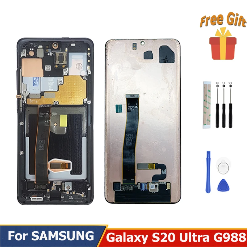 6.9'' Super AMOLED Digitizer Assembly For Samsung Galaxy S20 Ultra LCD Display Touch Screen With Frame G988w G988f Repair Parts
6.9'' Super AMOLED Digitizer Assembly For Samsung Galaxy S20 Ultra LCD Display Touch Screen With Frame G988w G988f Repair Parts