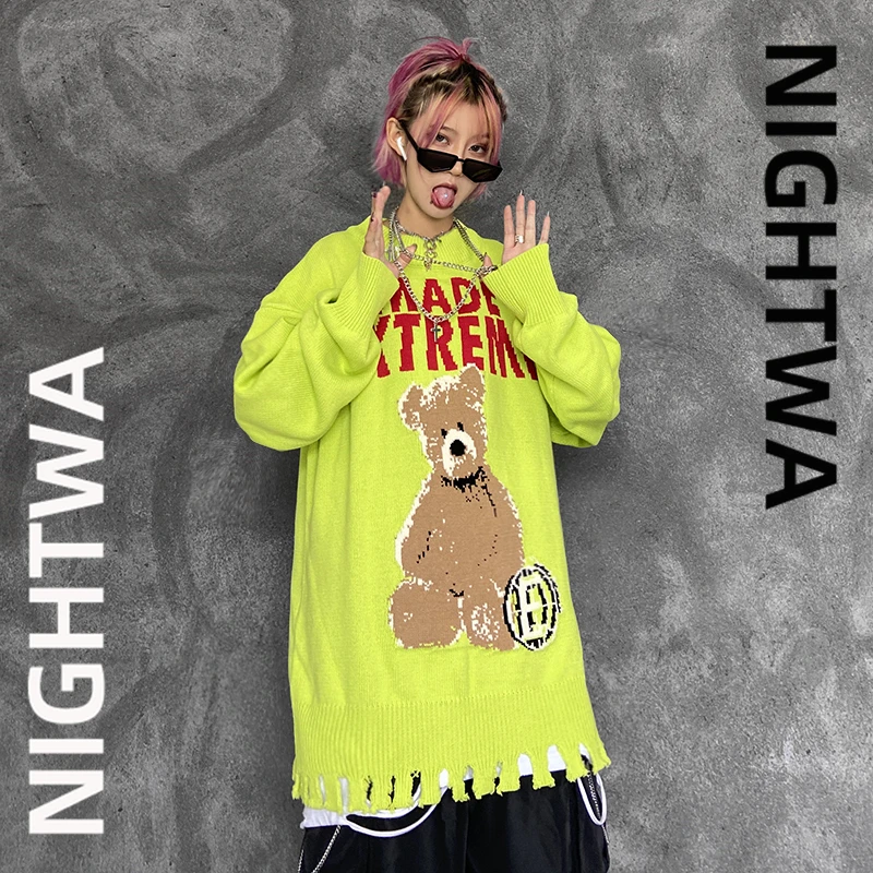Женский жаккардовый свитер NIGHTWA, Свободный пуловер с круглым вырезом, с дырками, на осень/зиму
Женский жаккардовый свитер NIGHTWA, Свободный пуловер с круглым вырезом, с дырками, на осень/зиму