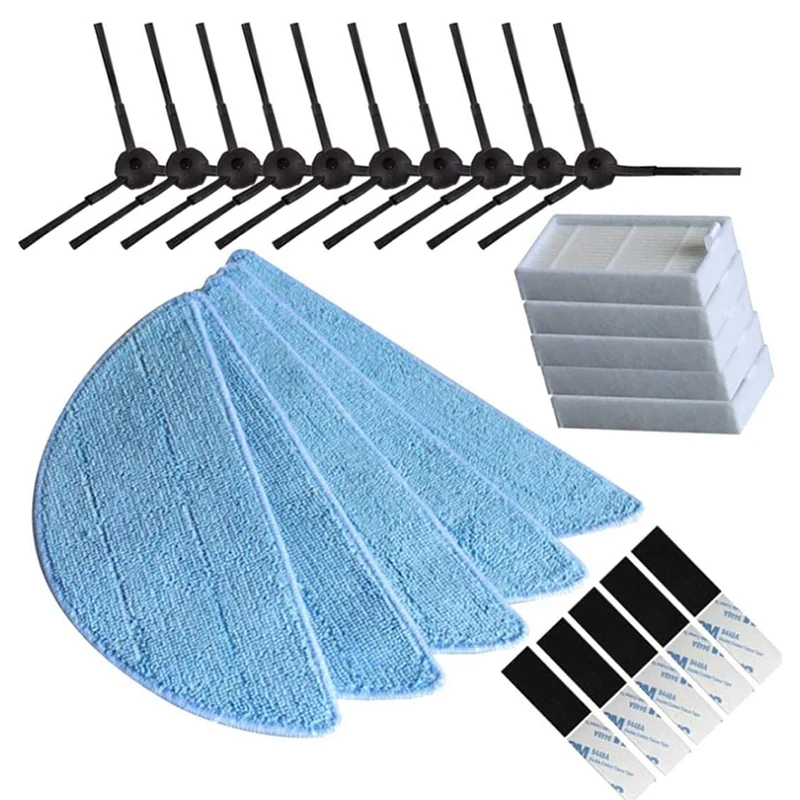 20Pcs Reliable Replacement Part for ILIFE V5S V3S V3 V5 Pro Robot Vacuum Cleaner, Side Brush + Filter + Mop Pad
20Pcs Reliable Replacement Part for ILIFE V5S V3S V3 V5 Pro Robot Vacuum Cleaner, Side Brush + Filter + Mop Pad